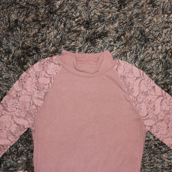 Lace Long Sleeve Shirt Charolette Ruse M - Picture 4 of 6